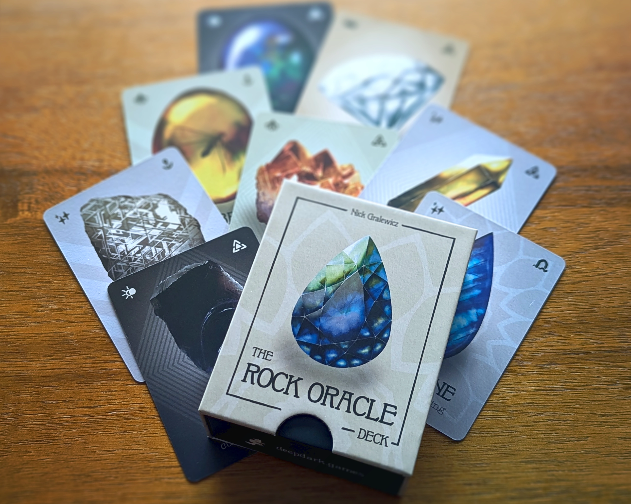 A photo of the Rock Oracle Deck.