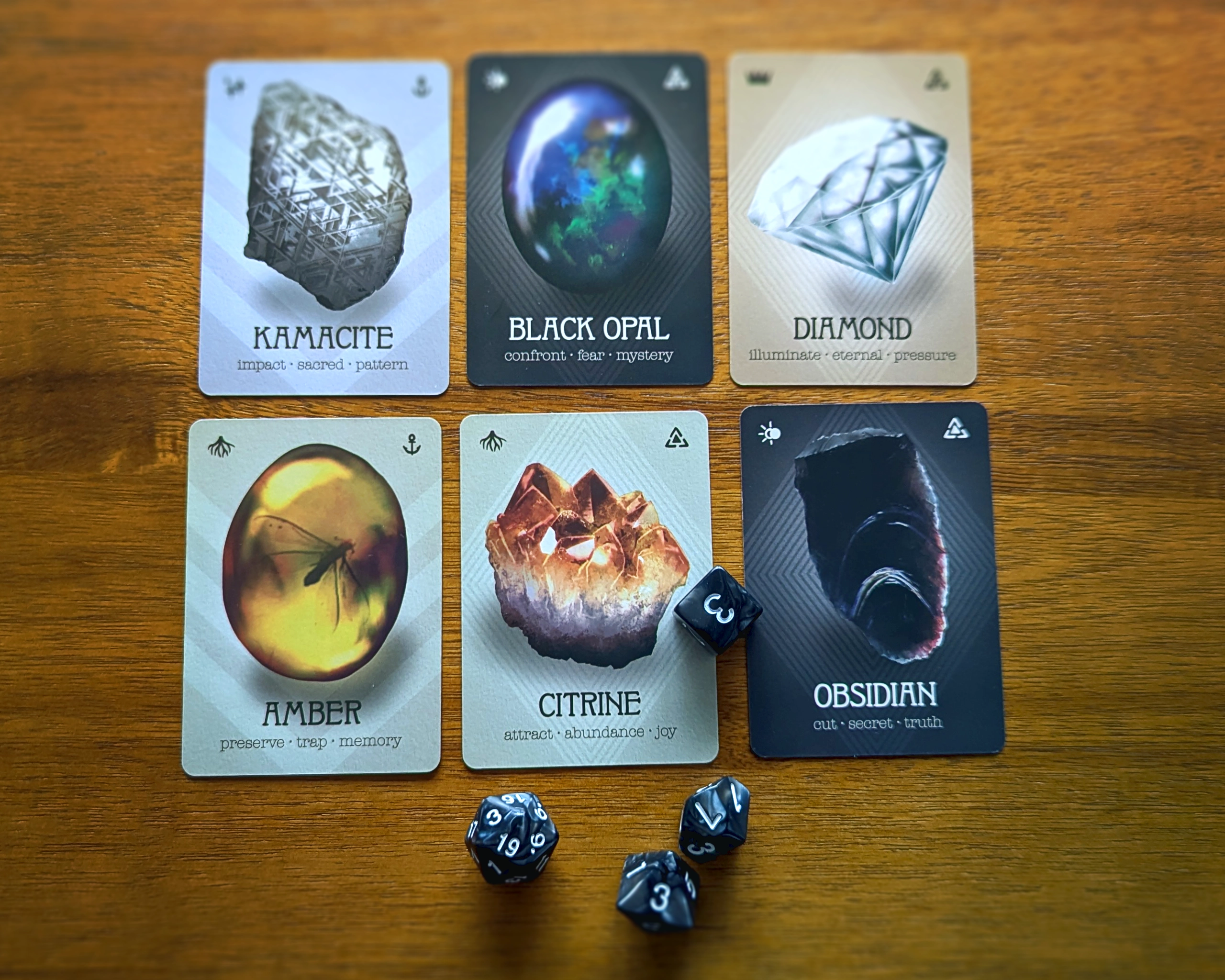 A photo of the Rock Oracle Deck.